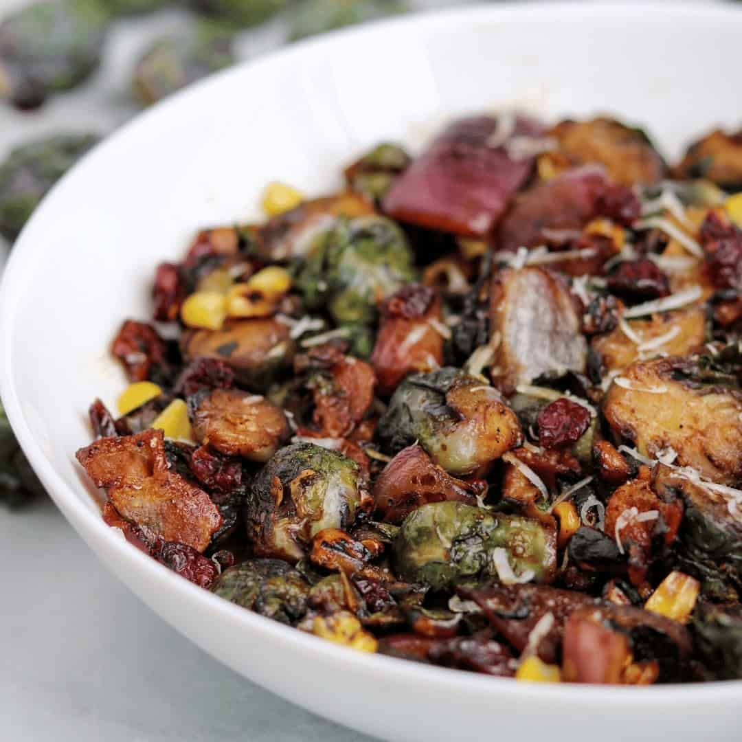 The Best Crispy Cast Iron Brussels Sprouts with Bacon Recipe