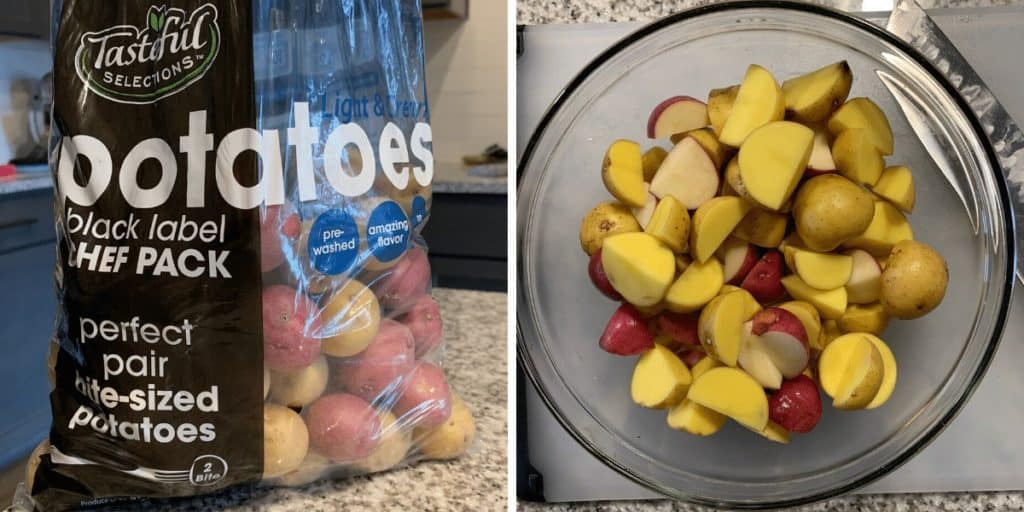 gold and red mini potatoes for air fryer potatoes