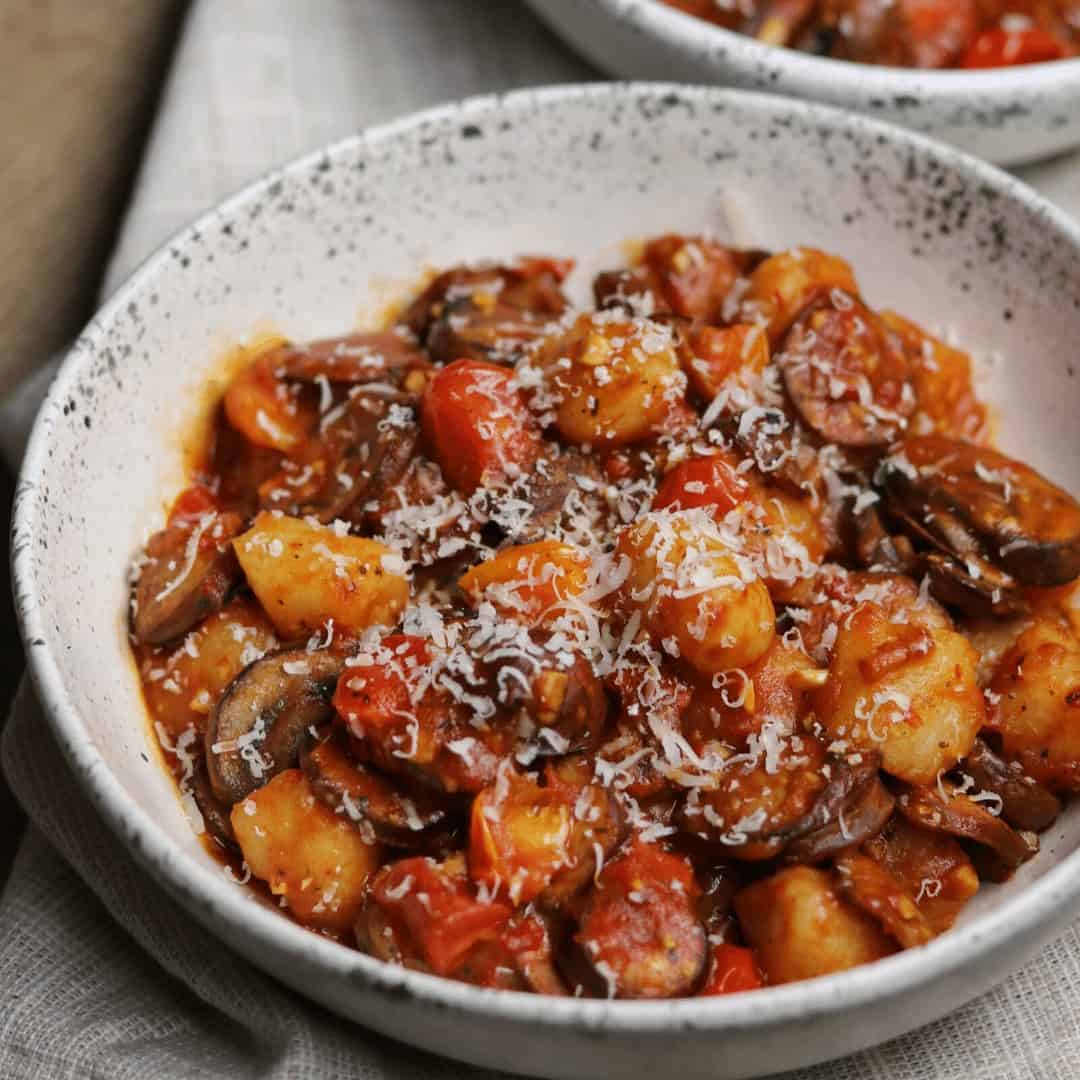 Chicken Sausage and Mushroom Cauliflower Gnocchi Kinda Healthy Recipes