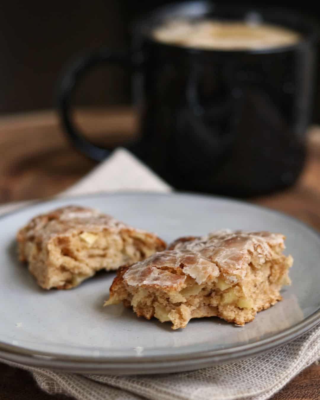 Air Fryer Apple Fritter with Sugar Free Glaze Kinda Healthy Recipes