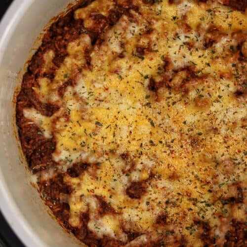 25Minute Ninja Foodi Ground Beef and Rice Casserole