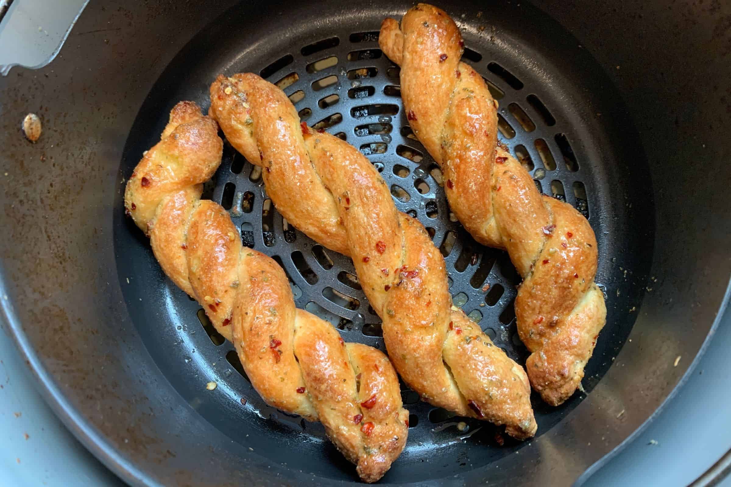Domino's Garlic Bread Twists Copycat Recipe Air Fryer or Oven