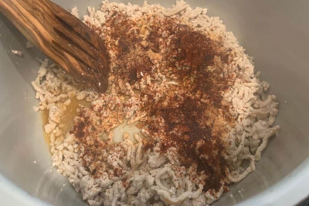 ground chicken with ground chipotle chili powder