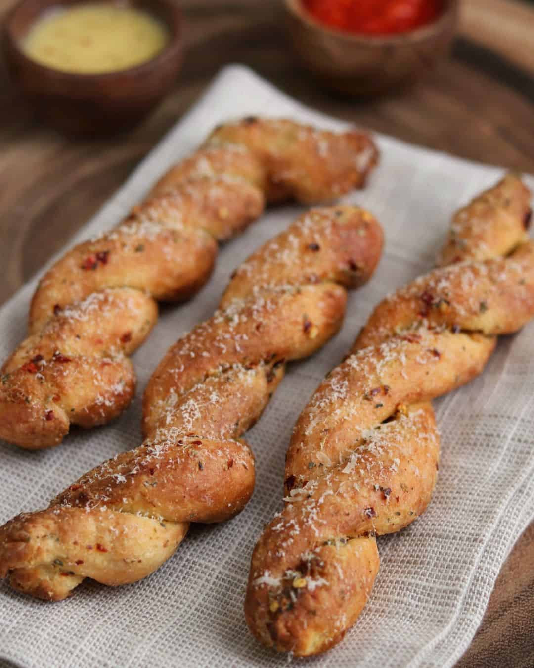 Domino's Garlic Bread Twists Copycat Recipe | Air Fryer or Oven