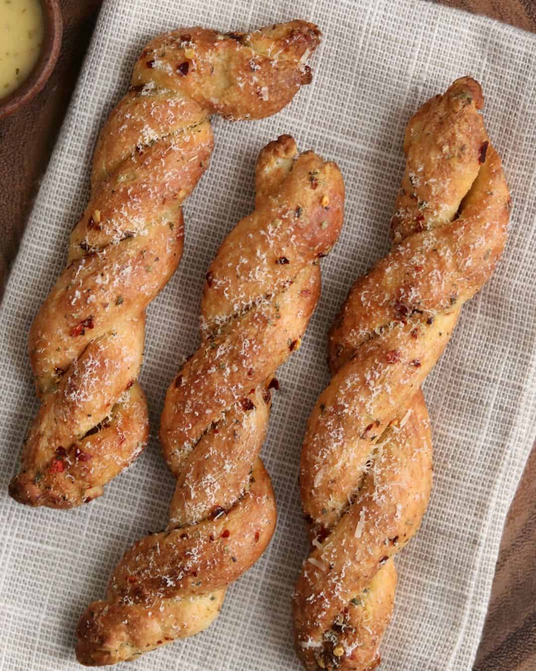 Domino's Garlic Bread Twists Copycat Recipe | Air Fryer or Oven