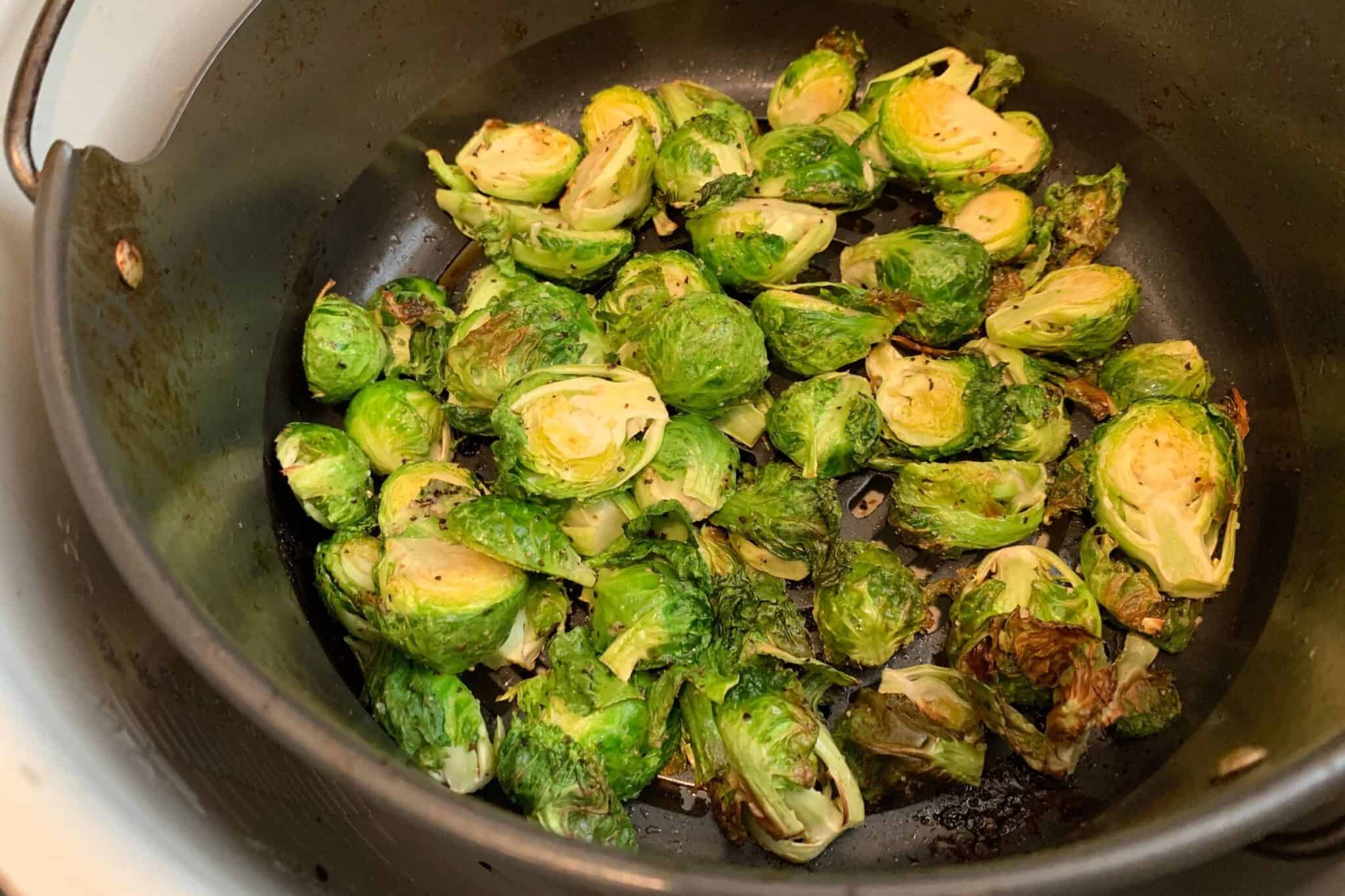 Air Fryer Sweet Chili Chicken and Brussels Sprouts