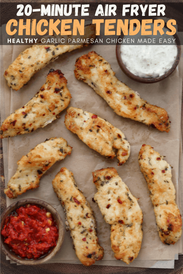 20Minute Garlic Parmesan Air Fryer Chicken Tenders