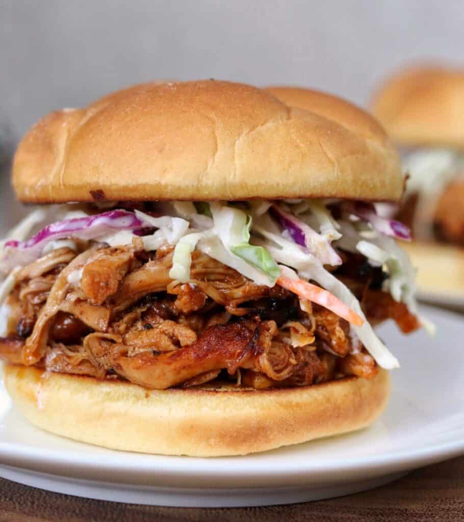 The Best Instant Pot BBQ Pulled Chicken - Kinda Healthy Recipes