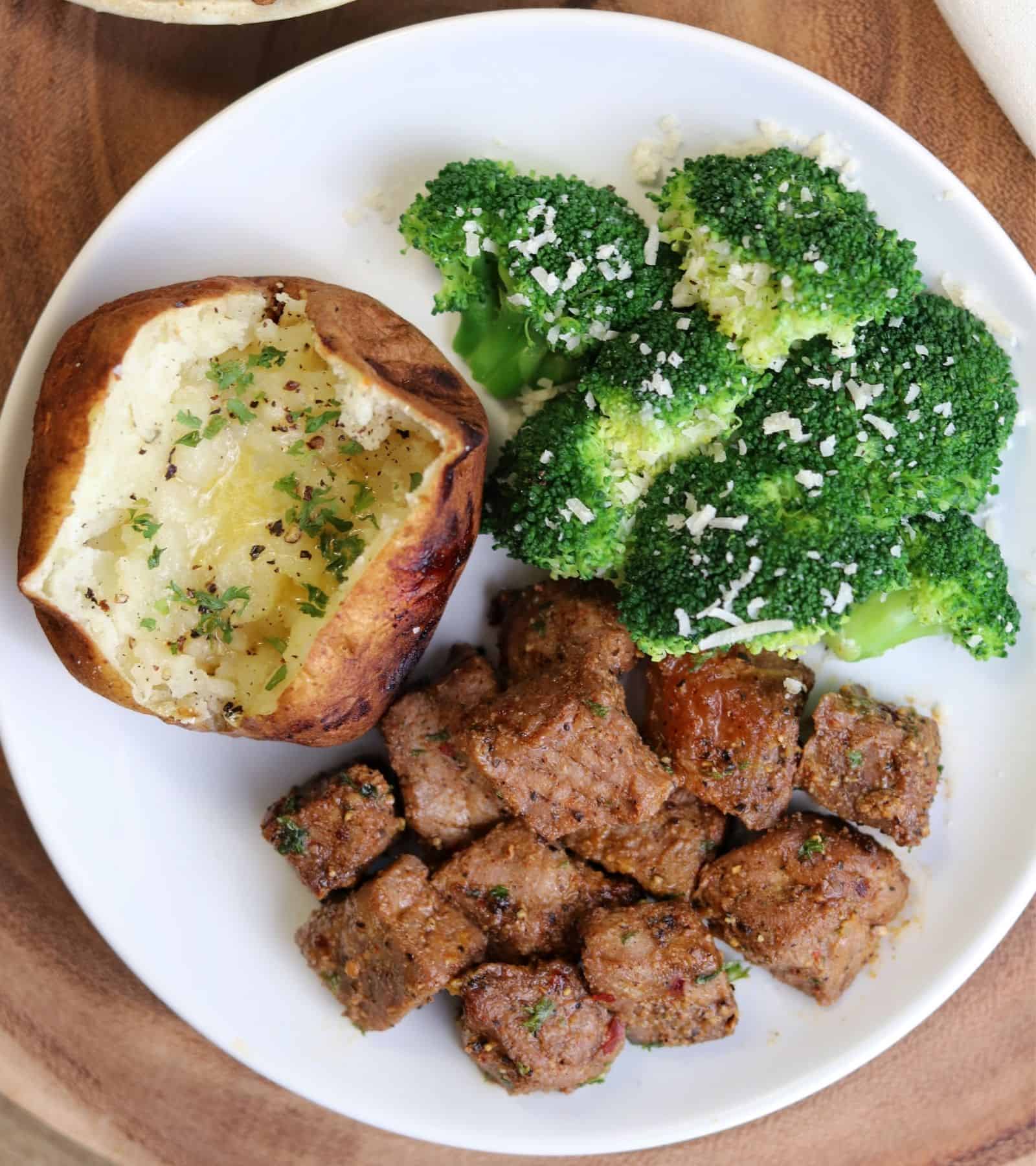 Air Fryer Steak Bites With Easy Garlic Butter 