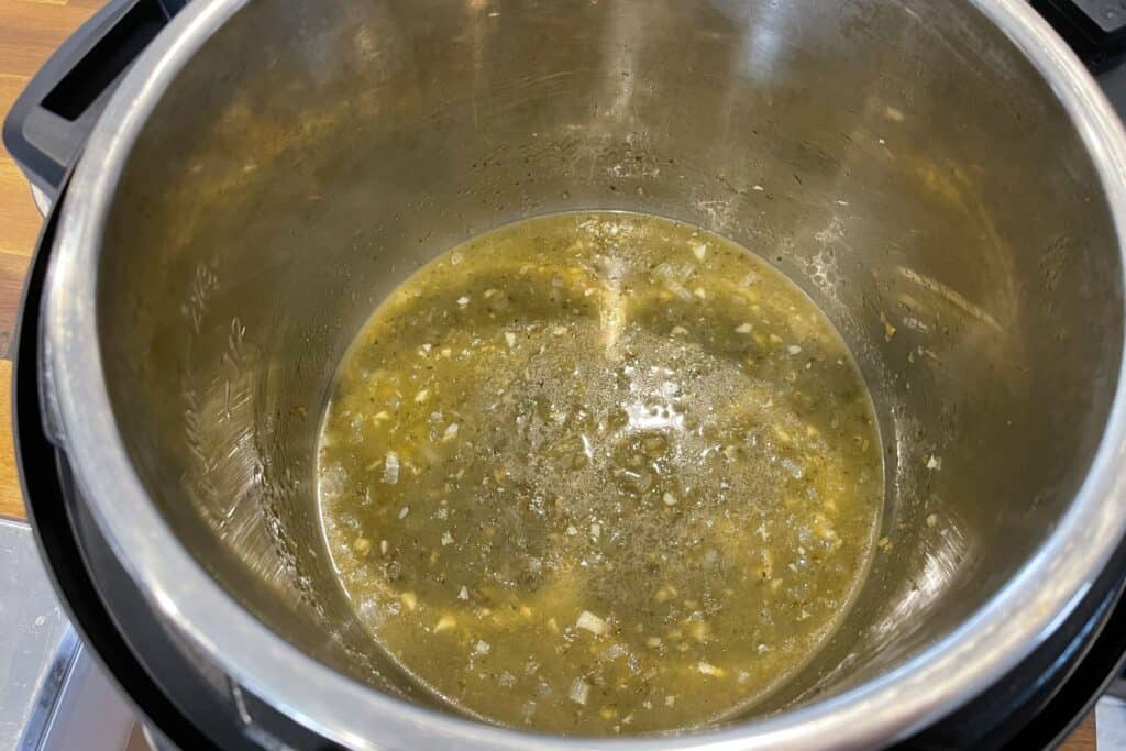 Trader Joe's Green Dragon sauce with sautéed onion and garlic