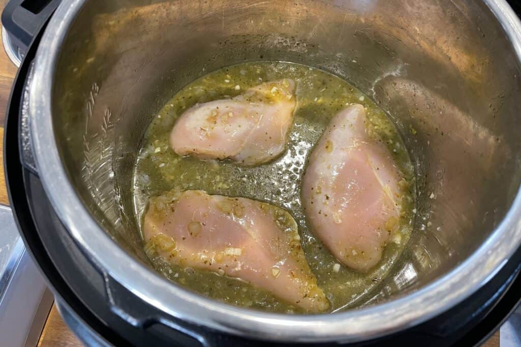 chicken breast with Green dragon sauce in the Instant Pot