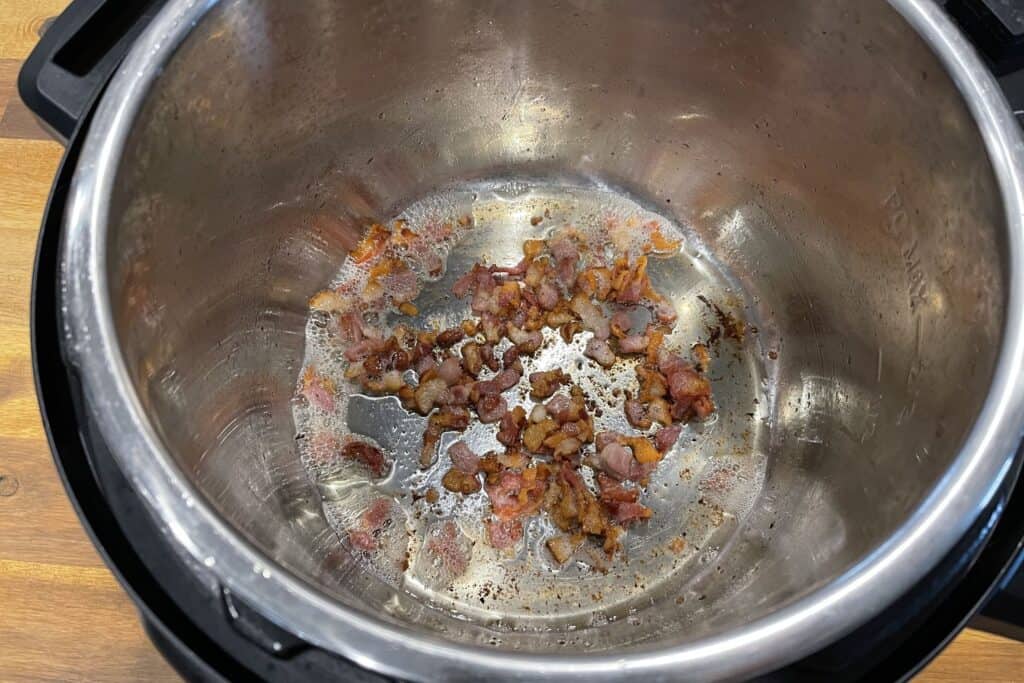 bacon cooking in the instant pot