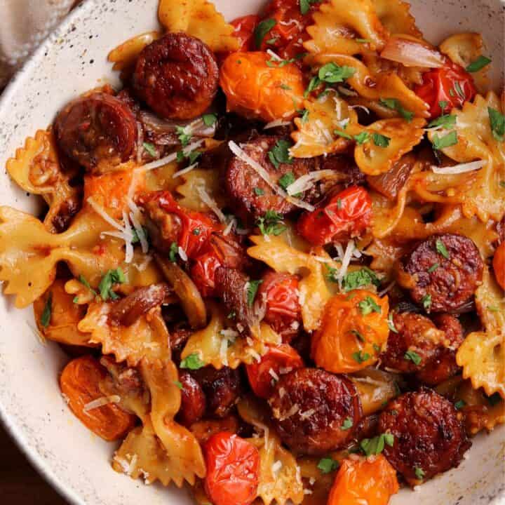 Chicken Sausage Pasta for Two
