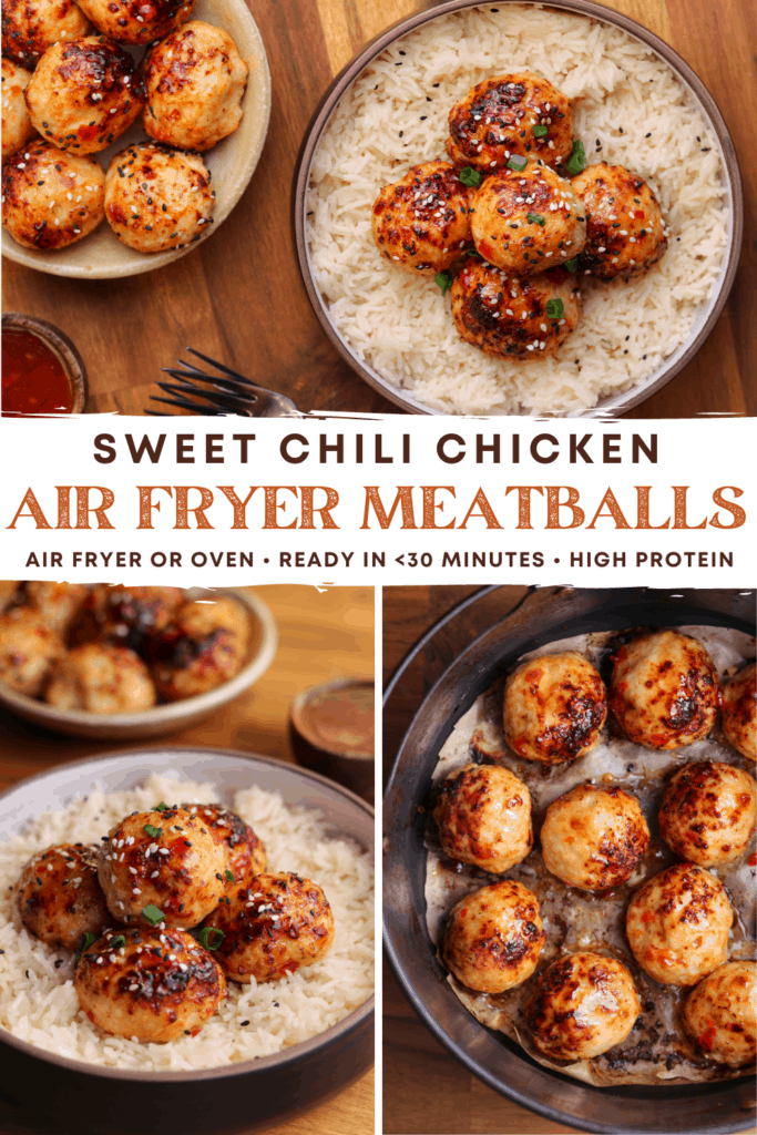 Sweet Chili Chicken Air Fryer Meatballs