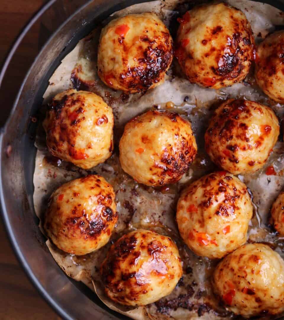 Sweet Chili Chicken Air Fryer Meatballs