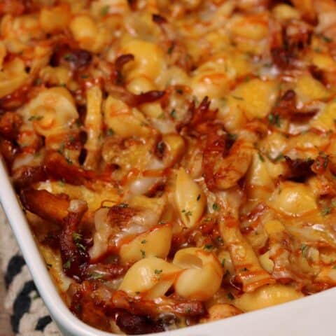 5-Ingredient BBQ Chicken Mac and Cheese - Kinda Healthy Recipes