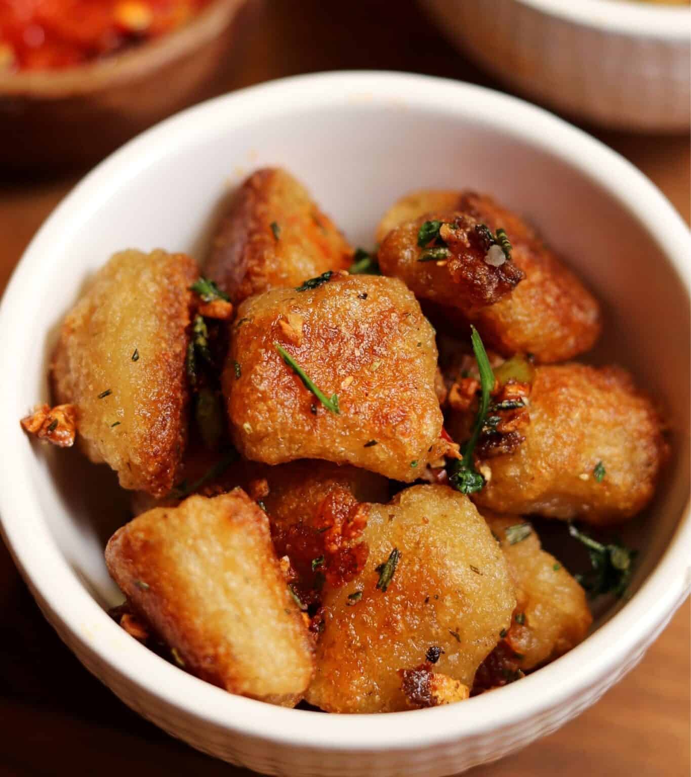 Crispy Oven Roasted Cauliflower Gnocchi Kinda Healthy Recipes