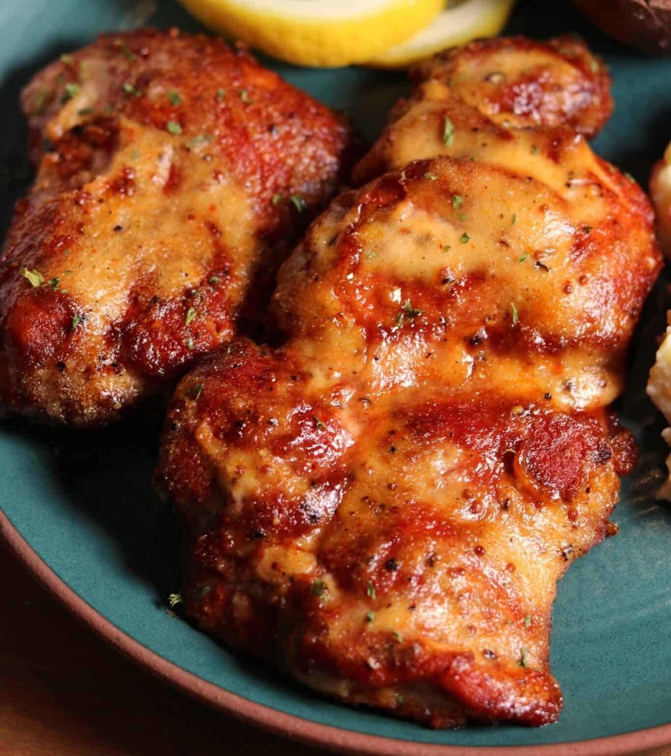 BBQ Smoked Chicken Thighs With Alabama White Sauce