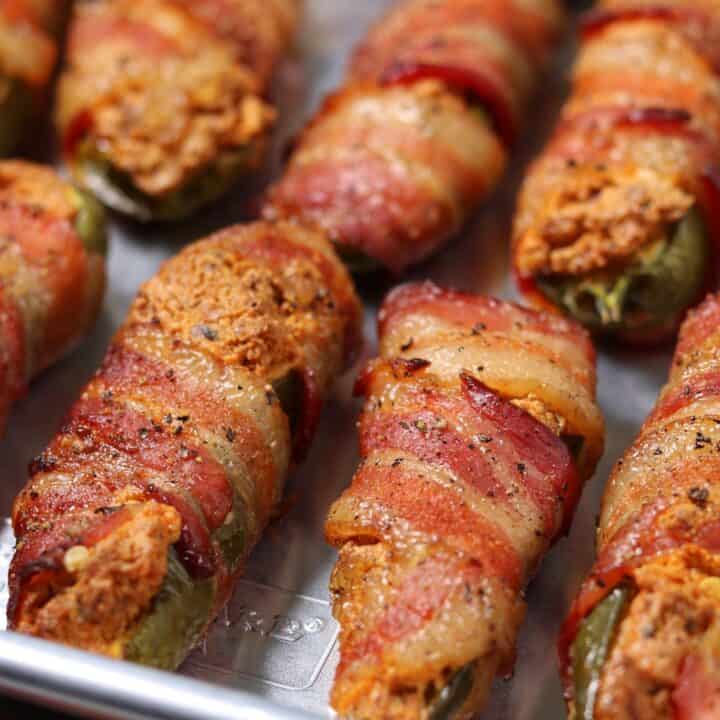 smoked bacon wrapped jalapeño poppers