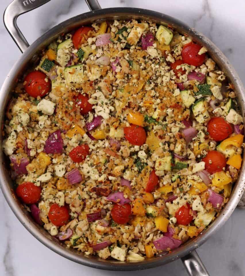Greek Ground Chicken and Rice Skillet Kinda Healthy Recipes