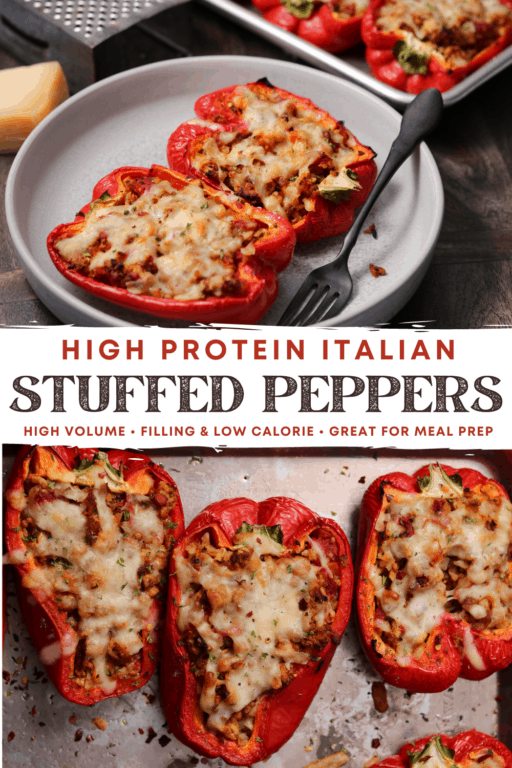 Low Carb Italian Stuffed Peppers - Kinda Healthy Recipes