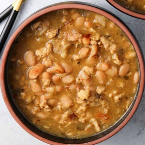 The Best White Bean Ground Chicken Soup