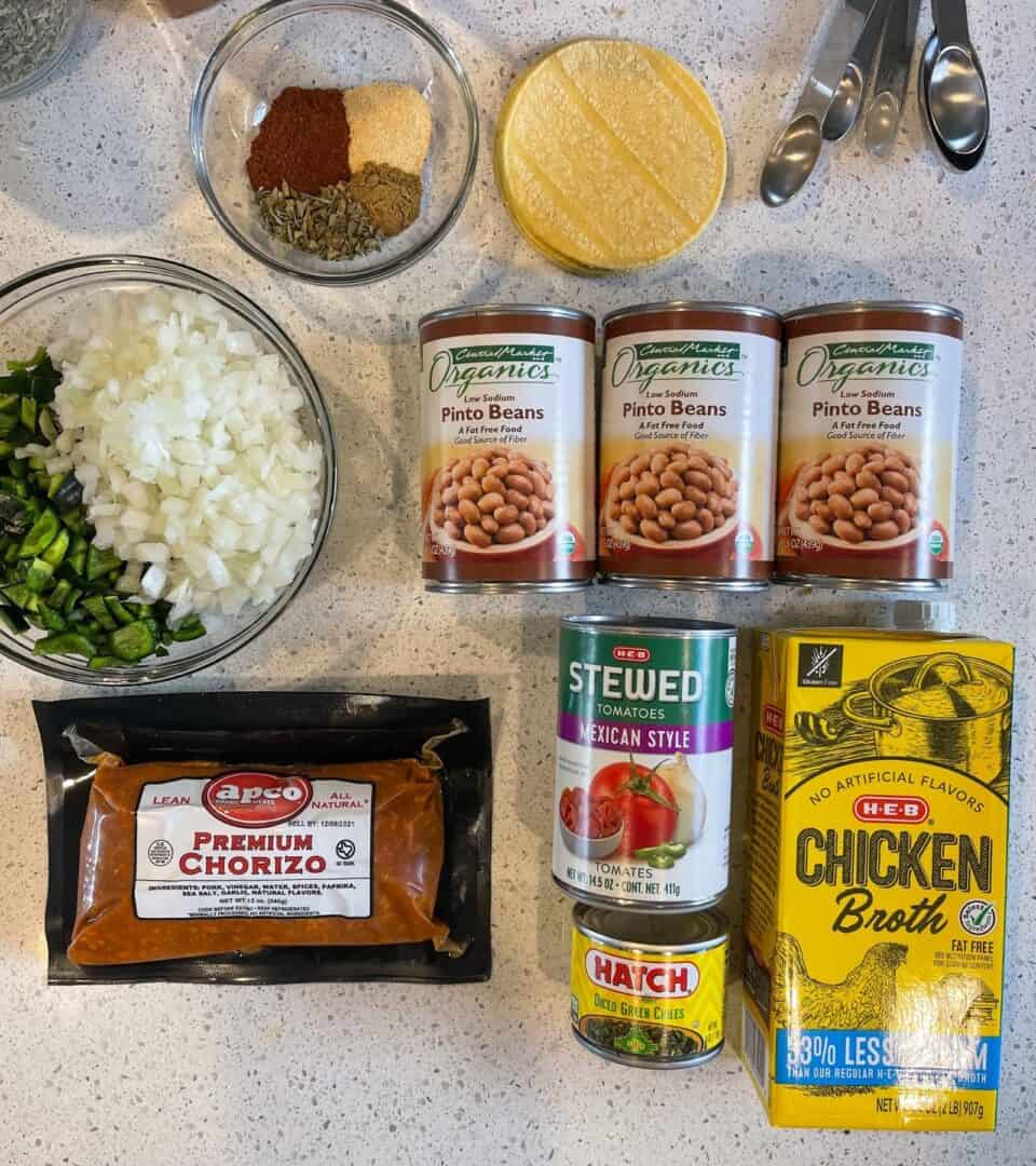 Pinto Bean Soup with Chorizo - Kinda Healthy Recipes