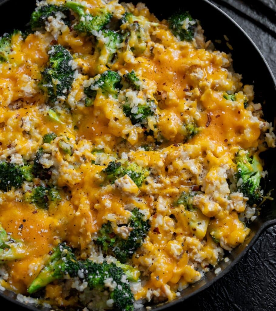ground chicken casserole with broccoli and rice