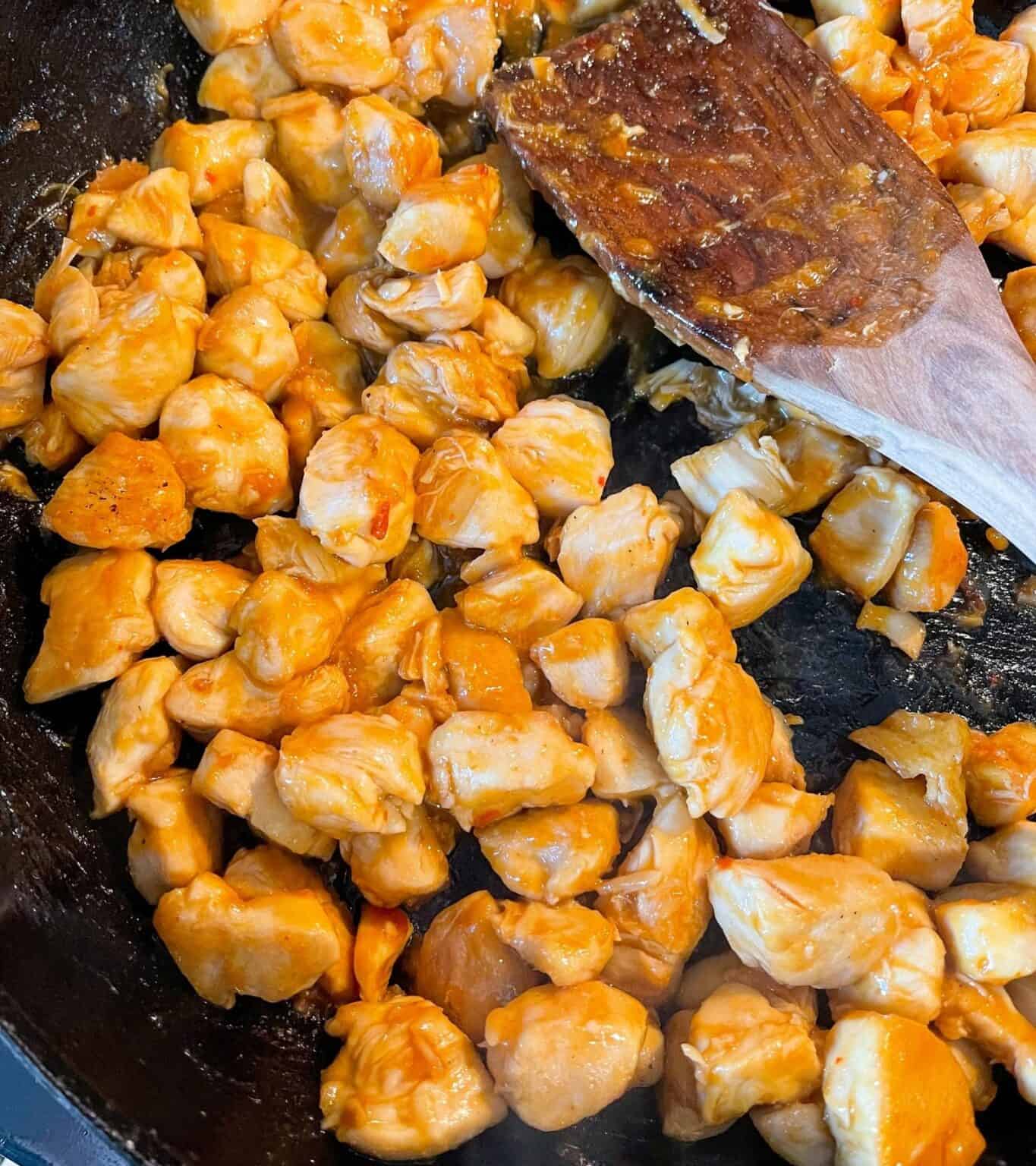 Sweet Chili Chicken Bites with Cucumber Crunch Kinda Healthy Recipes