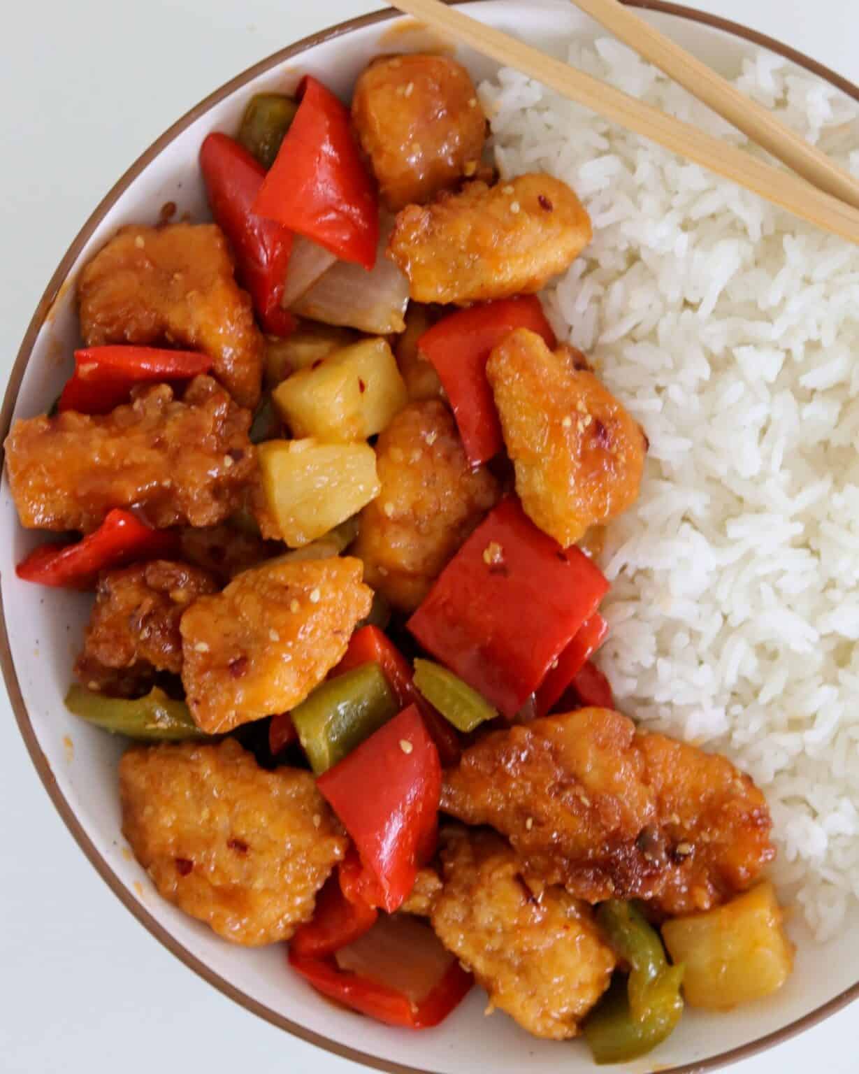 Air Fryer Sweet and Sour Chicken - Kinda Healthy Recipes
