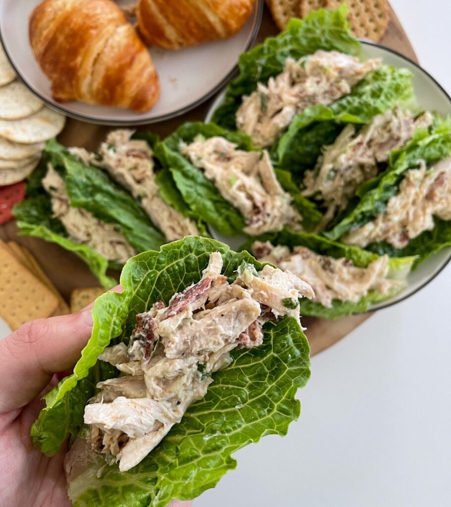 rotisserie chicken salad lettuce wrap