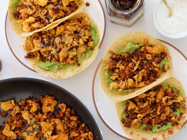 homemade chorizo breakfast tacos