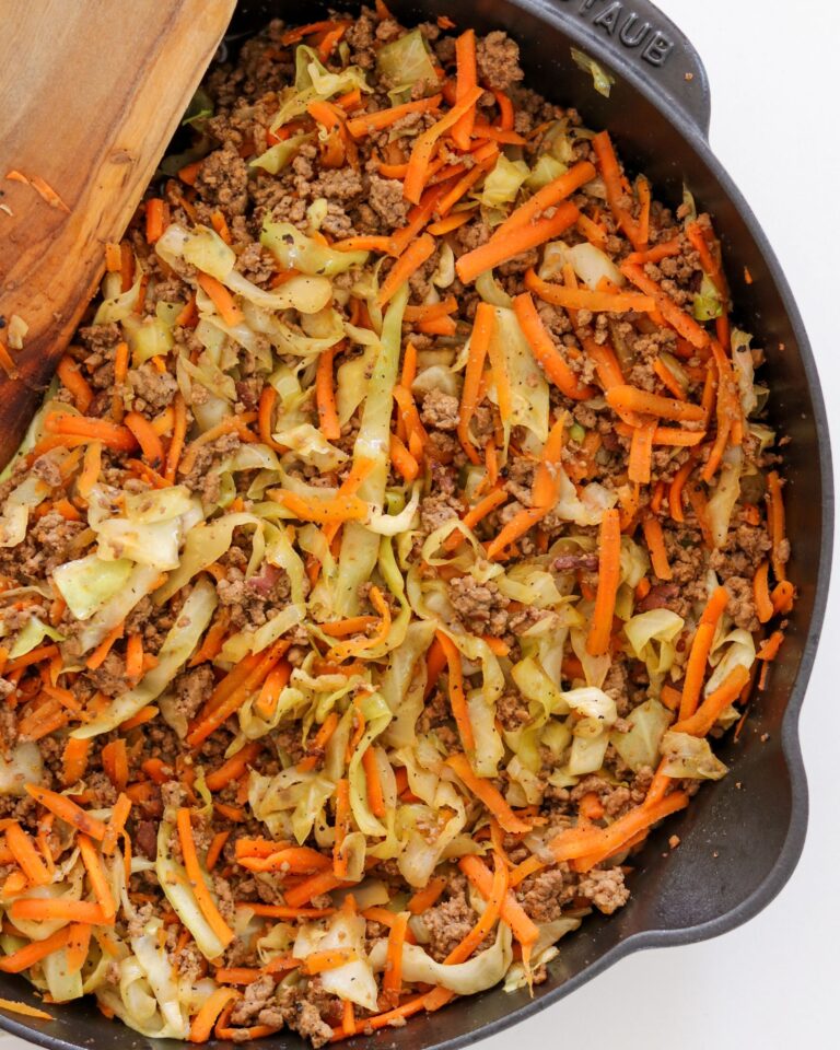 Not Boring Ground Beef and Cabbage - Kinda Healthy Recipes