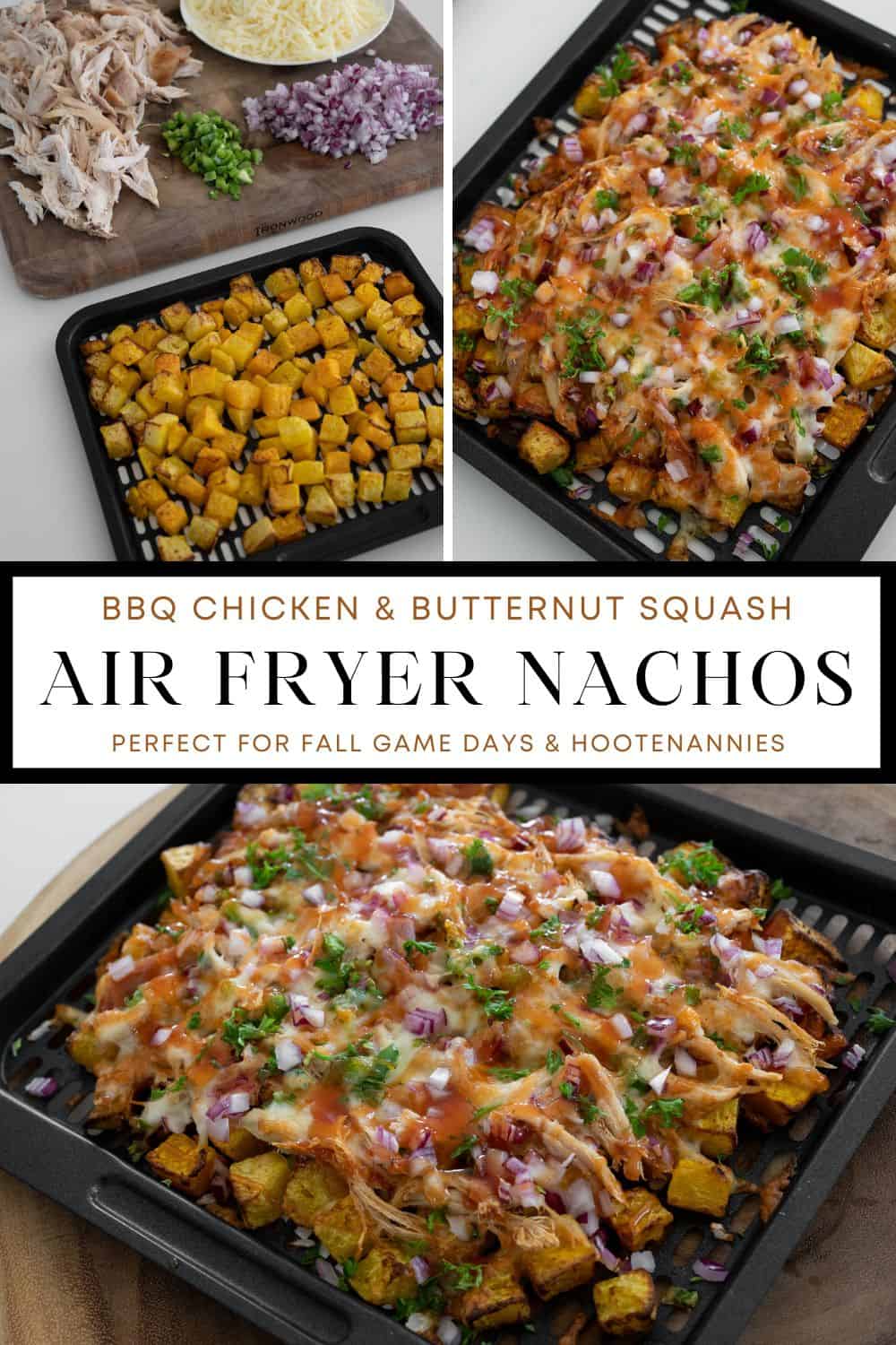Butternut Squash Nachos with BBQ Chicken