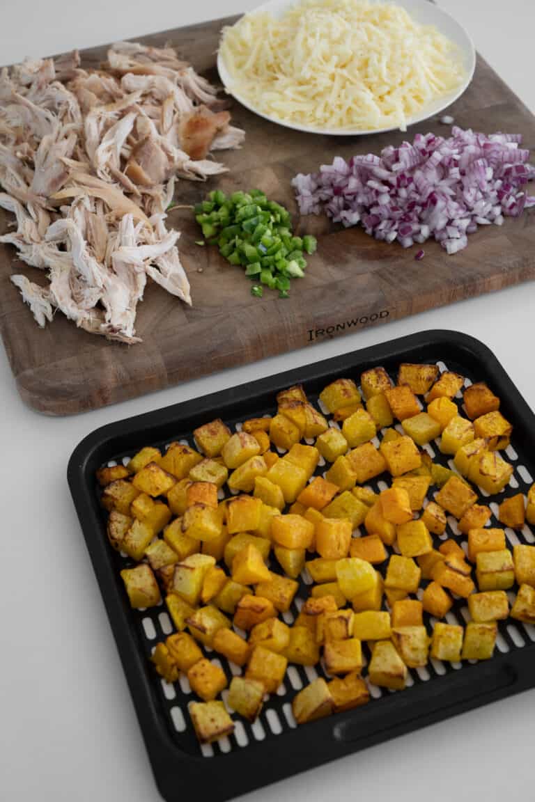 Butternut Squash Nachos with BBQ Chicken