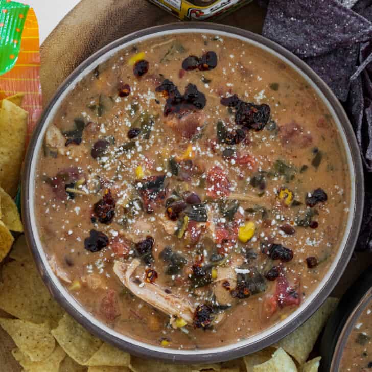 Creamy Slow Cooker Chicken Taco Soup