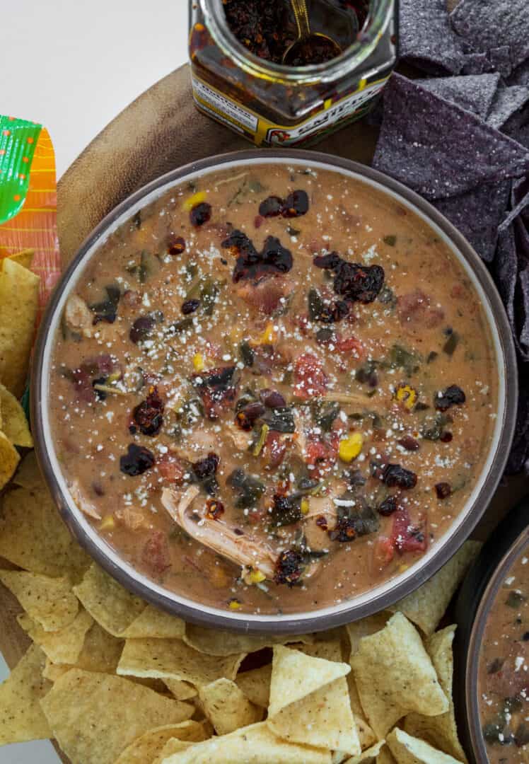 Creamy Slow Cooker Chicken Taco Soup