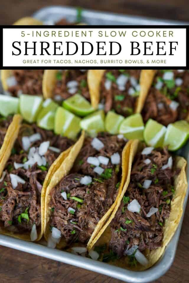 5Ingredient Slow Cooker Mexican Shredded Beef