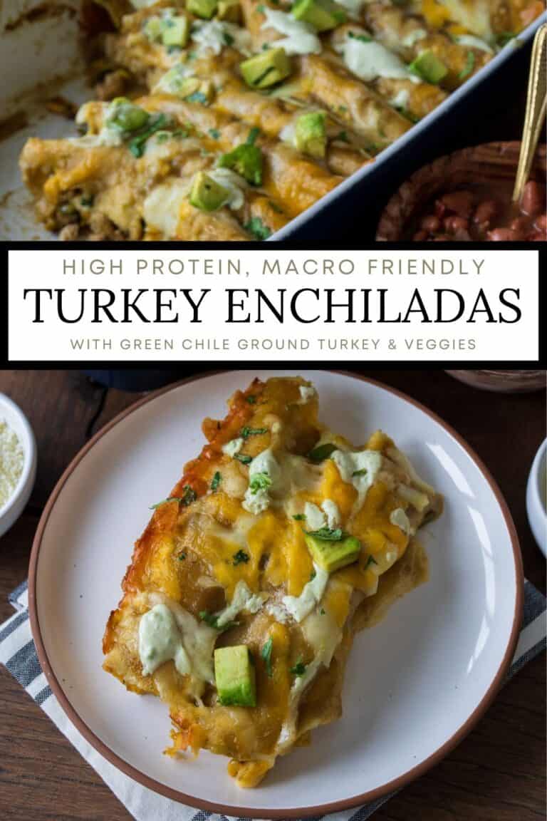 Green Chile Ground Turkey Enchiladas