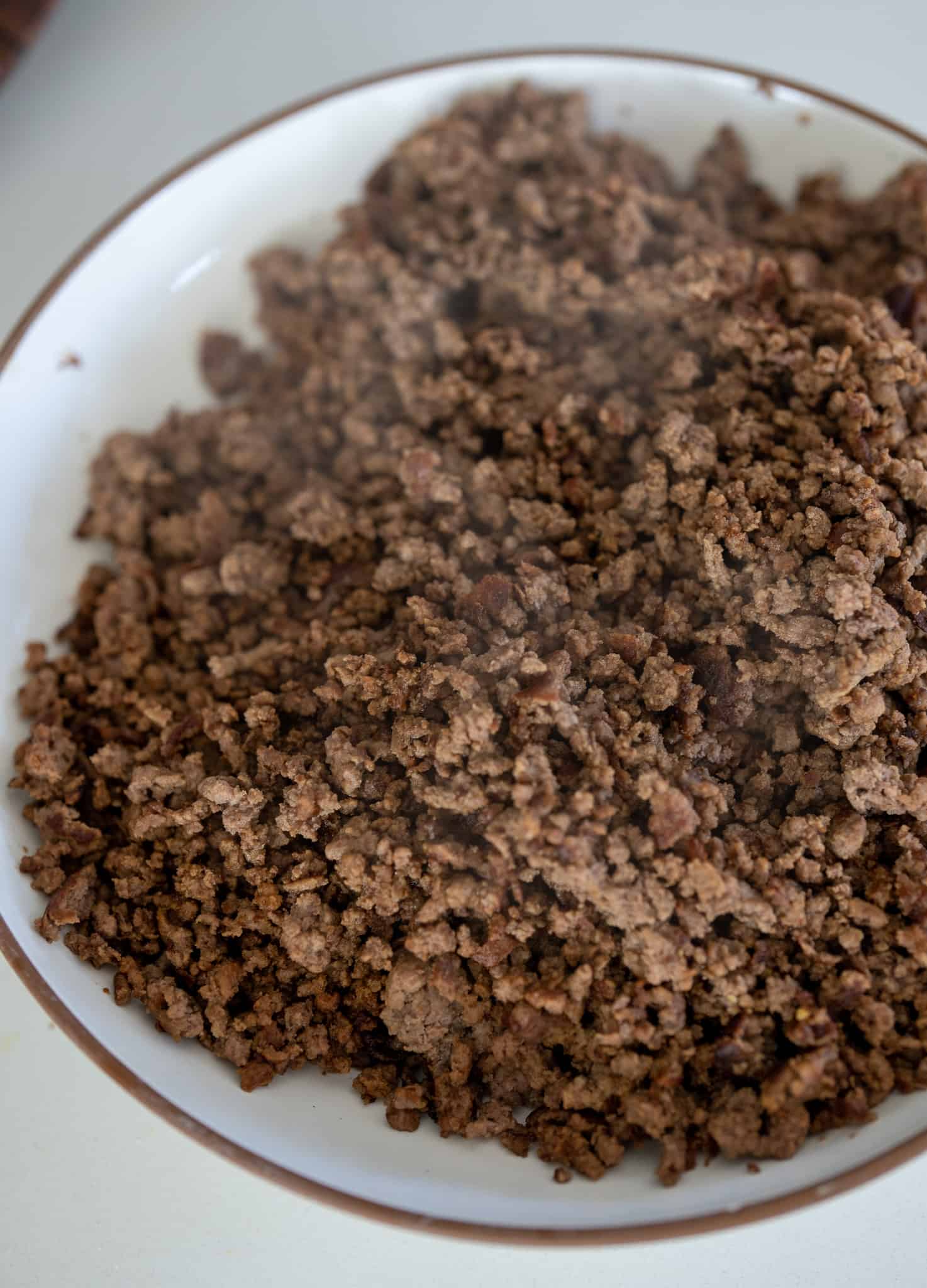 High Protein Ground Beef Cheesesteak Skillet