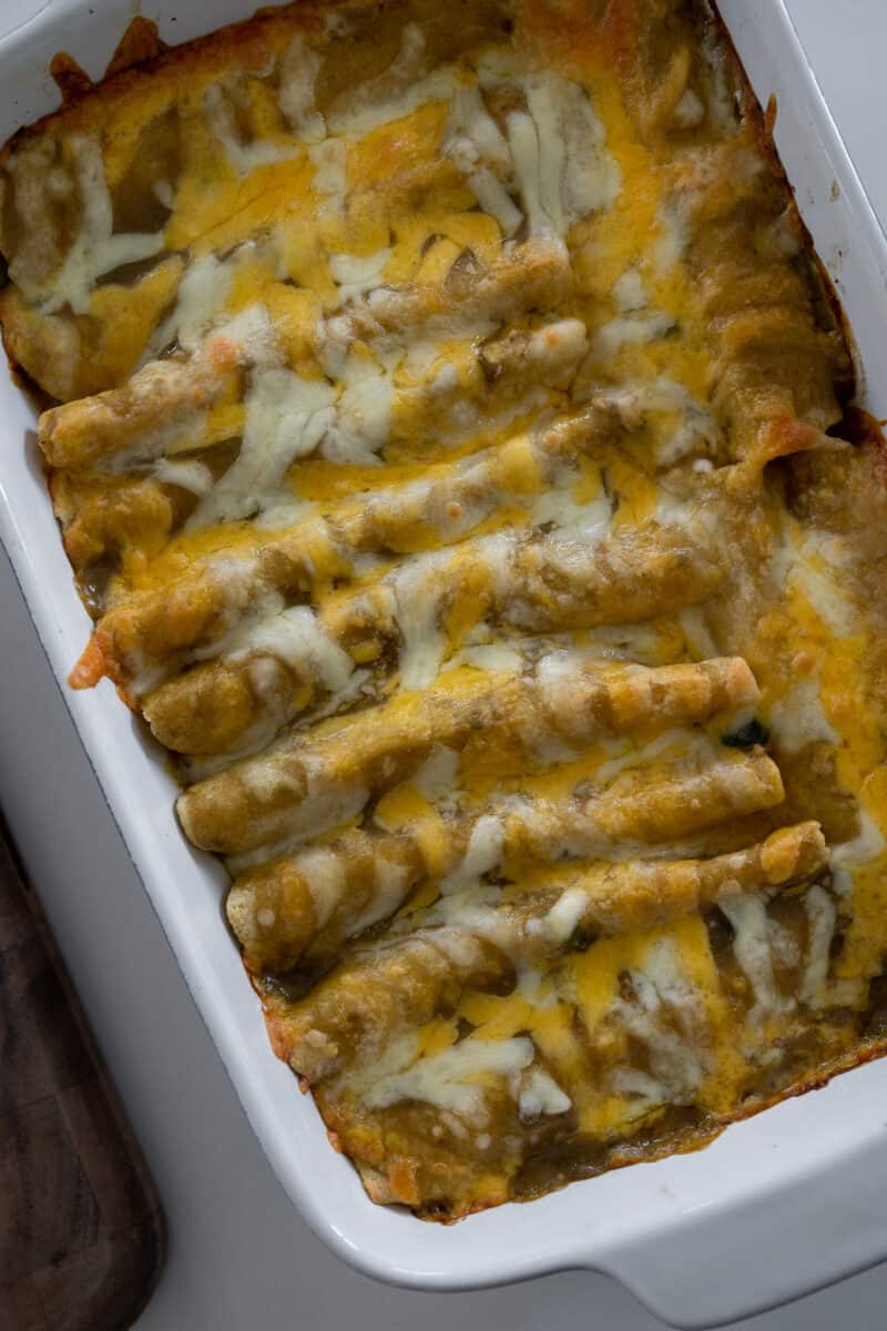 Green Chile Ground Turkey Enchiladas