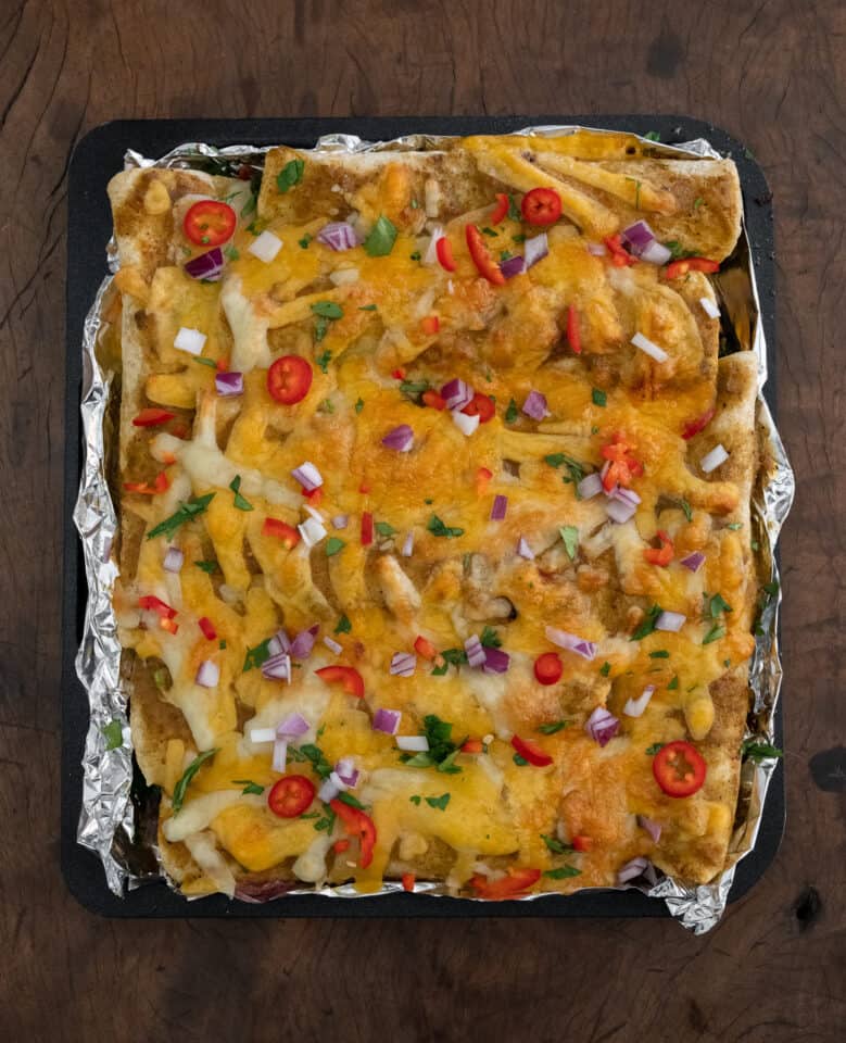 Roasted Veggie Air Fryer Enchiladas