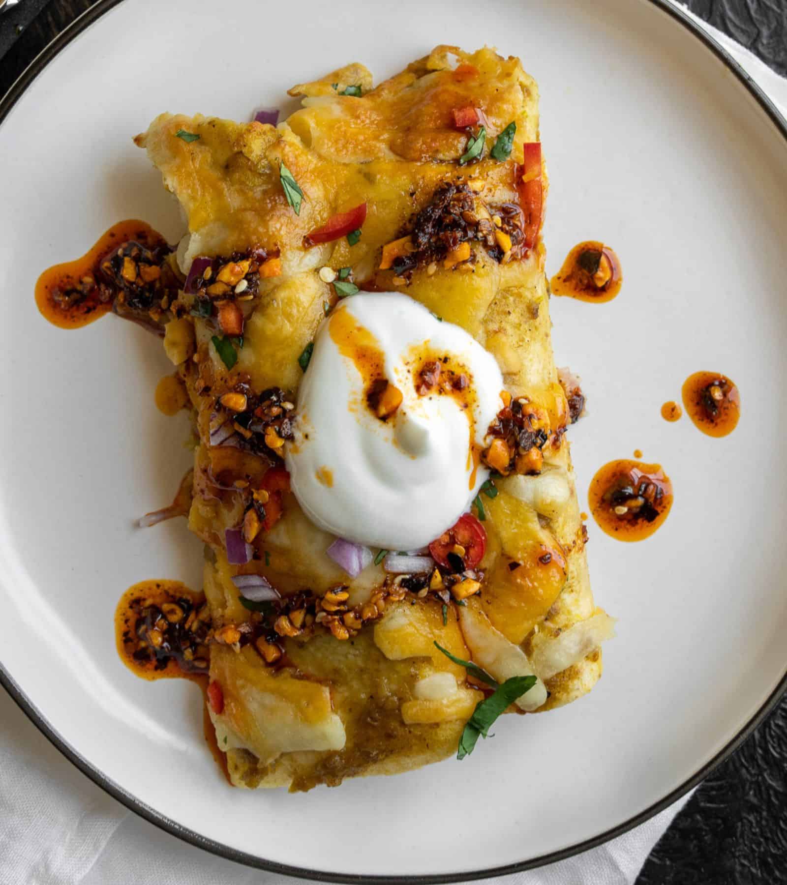 Roasted Veggie Air Fryer Enchiladas