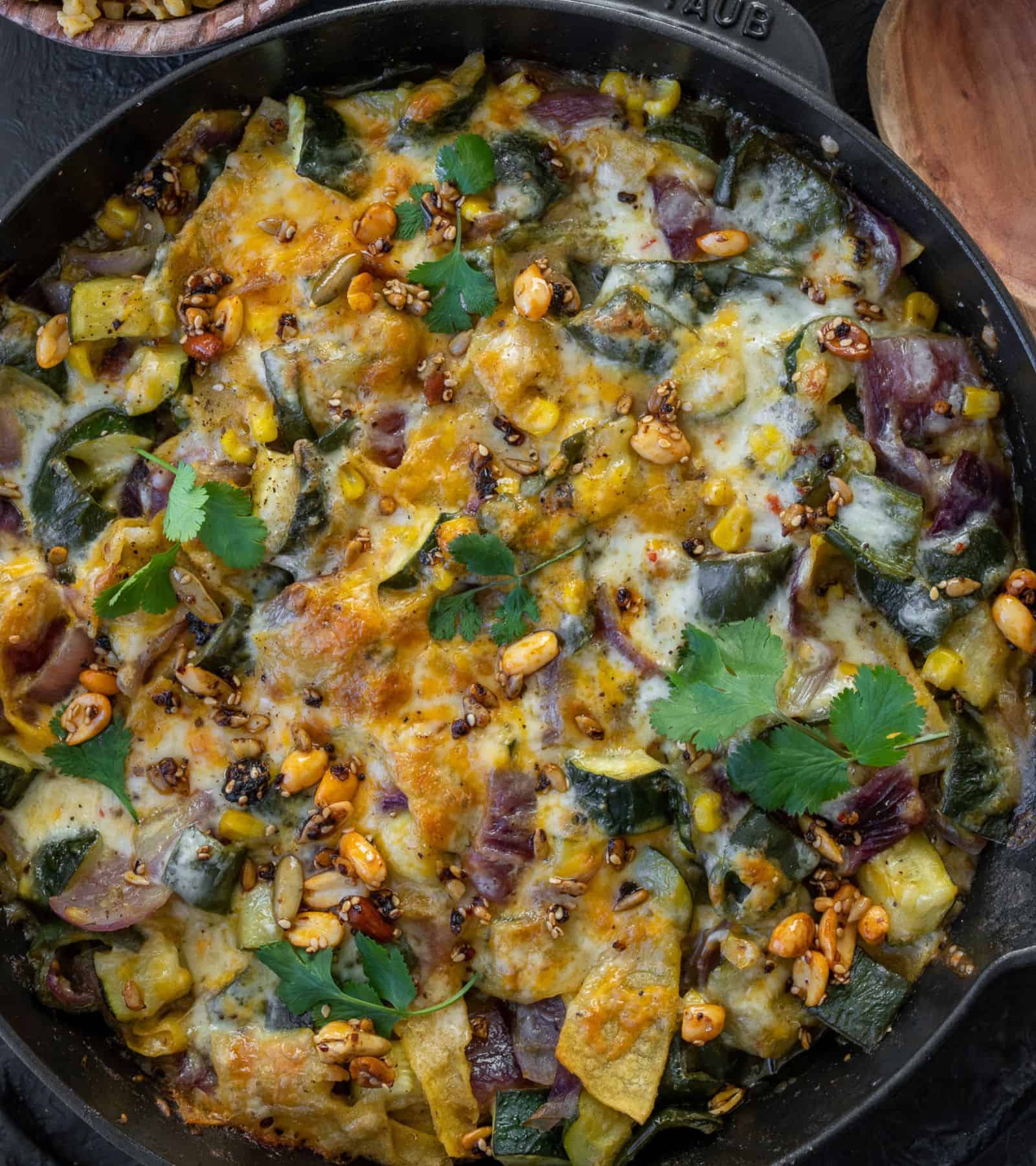 Vegetarian Skillet Tortilla Casserole