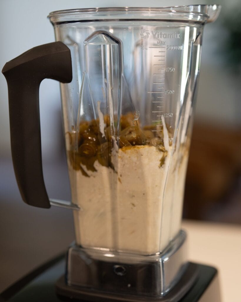 blending all the ingredients in a Vitamix 5200 