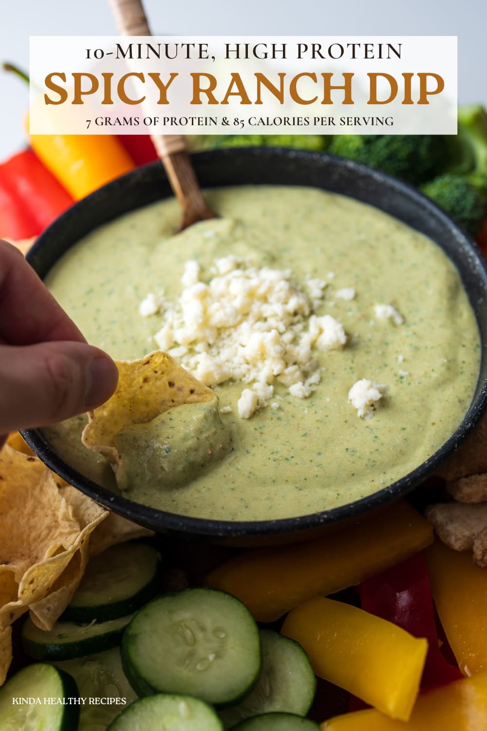 Spicy Cottage Cheese Ranch Dip