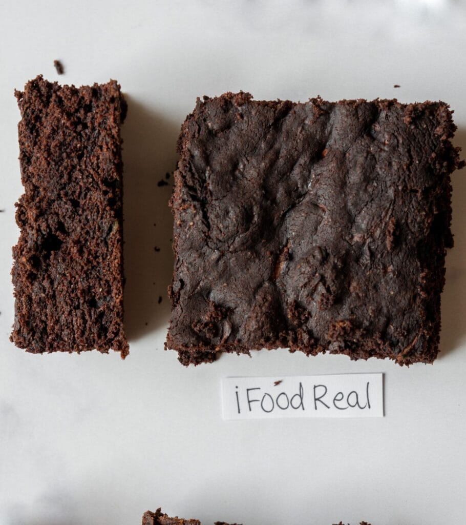 two of ifood real's zucchini brownies