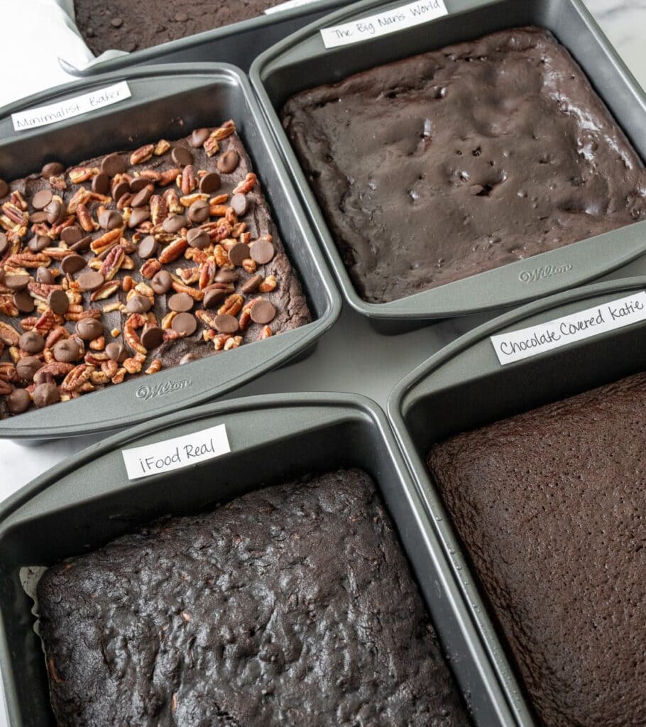 five batches of low calorie brownies