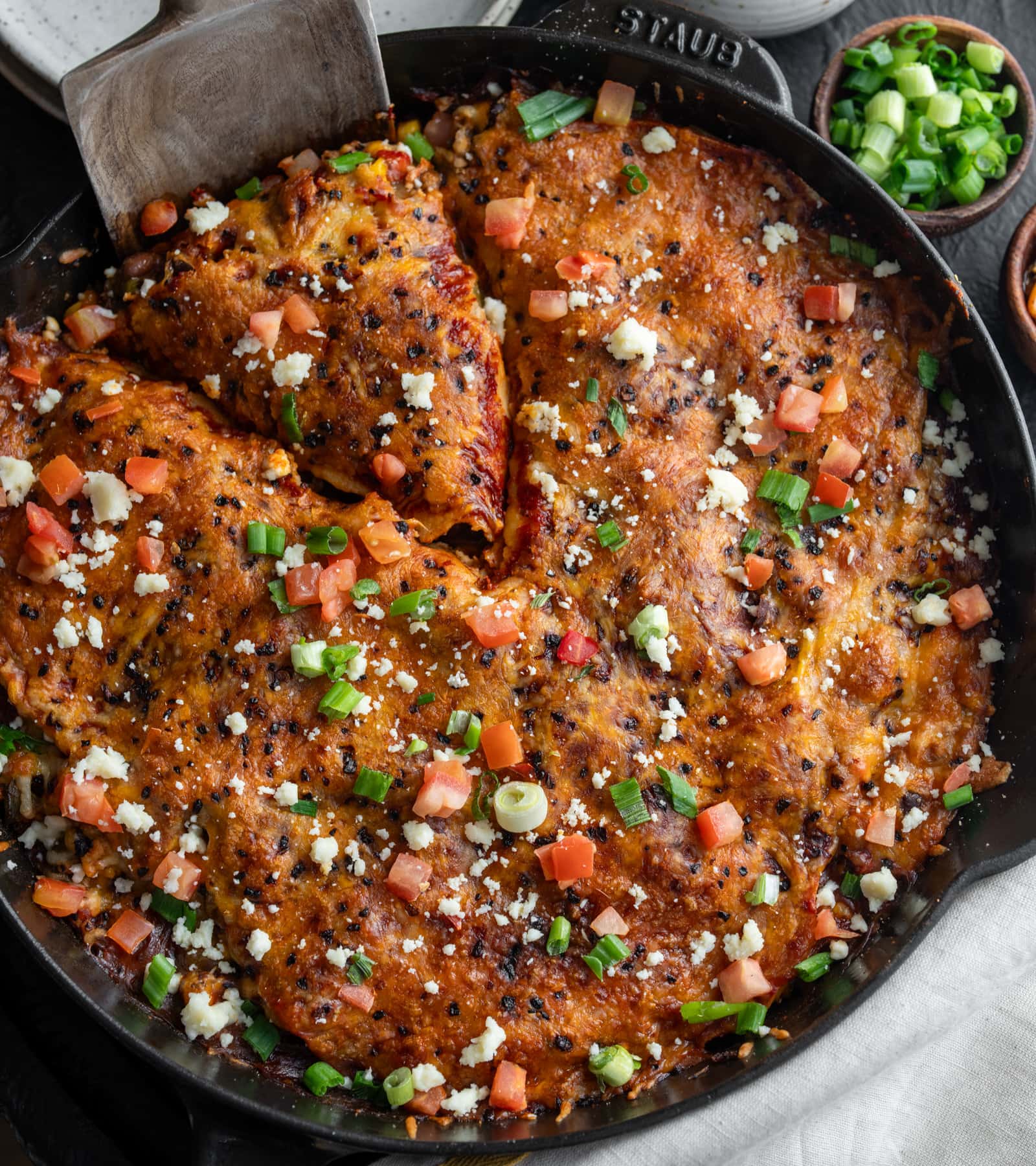 High Protein Ground Turkey Enchilada Casserole