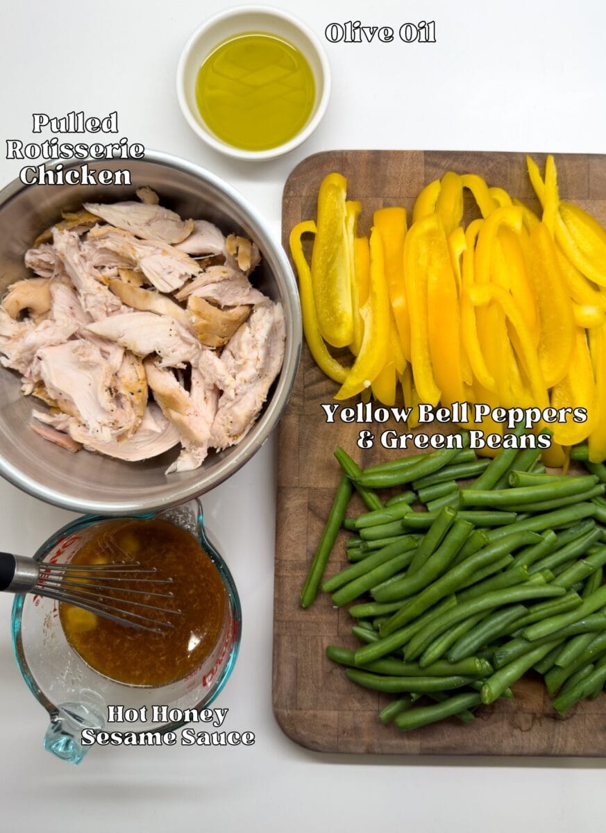 30Minute Hot Honey Sesame Rotisserie Chicken Stir Fry